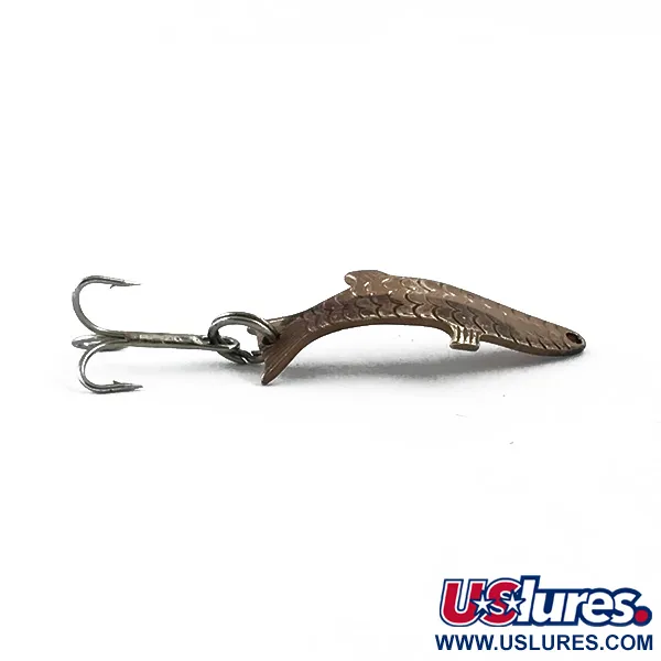 Vintage Acme Phoebe, 3/32oz Copper (Gloss and Matte Stripe) fishing spoon #5525