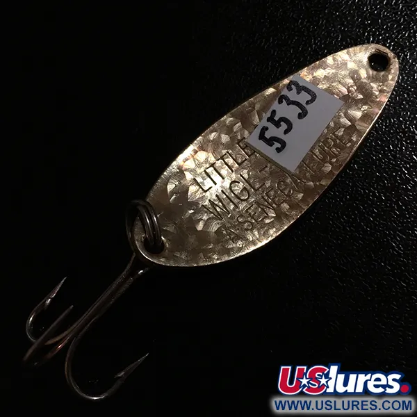 Vintage Seneca Little Cleo Crystal, 1/4oz Crystal / Gold fishing spoon #5533