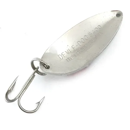 Eppinger Dardevle Devle Dog 5400 UV, 2/3oz White Pearl / Nickel / Pink fishing spoon #5535