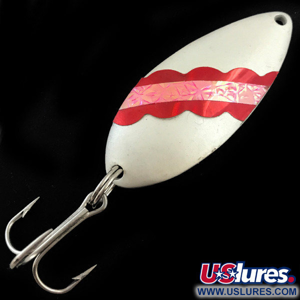  Eppinger Dardevle Devle Dog 5400 UV, 2/3oz White Pearl / Nickel / Pink fishing spoon #5535