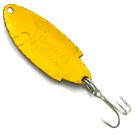 Vintage Thomas Buoyant, 1/4oz Black Trout / Yellow fishing spoon #5545