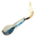 Vintage   Glen Evans Loco 5, 1oz Hammered Nickel / Blue fishing spoon #5549