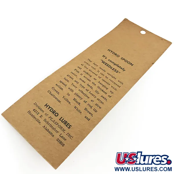  Hydro Lures Weedless Hydro Spoon, 1/2oz Gray Metallic / Black fishing lure #5550