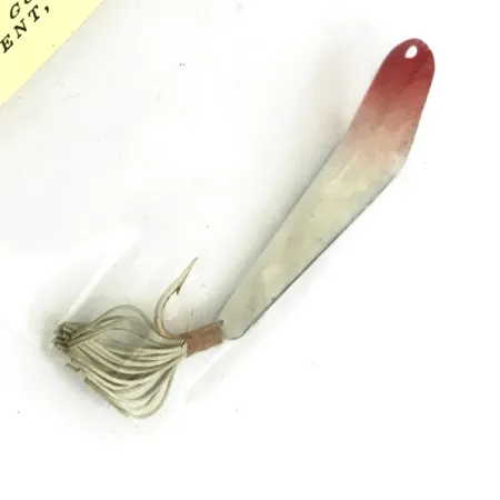 Weedless Barney Spoon, 1/4oz Red / White fishing spoon #5551