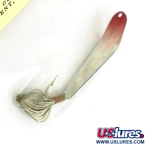   Weedless Barney Spoon, 1/4oz Red / White fishing spoon #5551