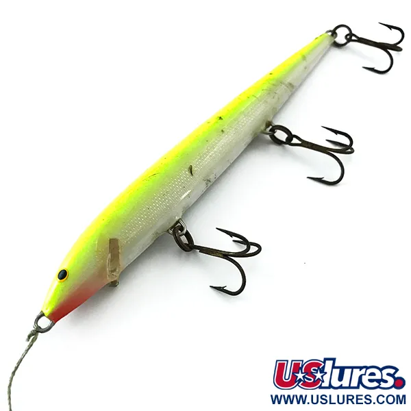 Vintage Rapala Original Floater, 1/4oz Yellow fishing lure #5554