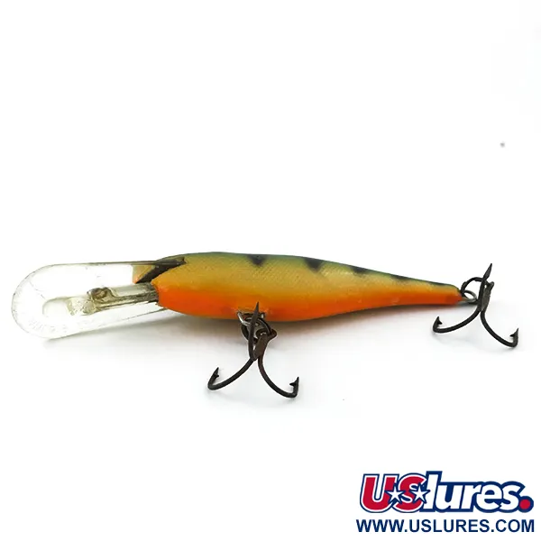Vintage Rapala Shad Rap Deep Runner 08, 2/5oz Fire Tiger fishing lure #5555