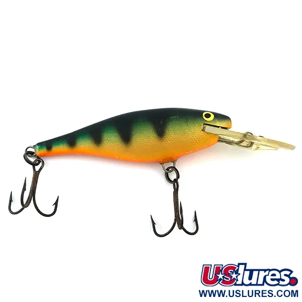 Vintage Rapala Shad Rap Deep Runner 08, 2/5oz Fire Tiger fishing lure #5555