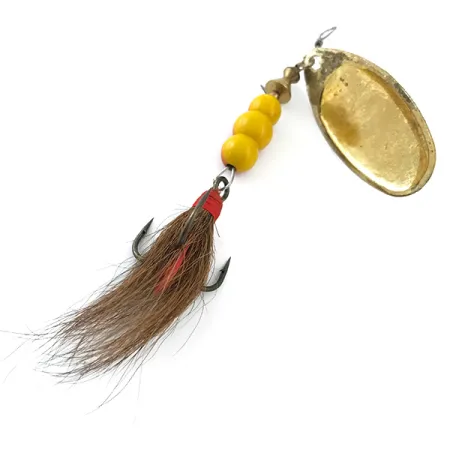 Vintage Silverlake, 1/3oz Gold / Blue Glitter spinning lure #5558