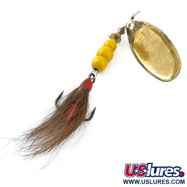 Vintage Silverlake, 1/3oz Gold / Blue Glitter spinning lure #5558