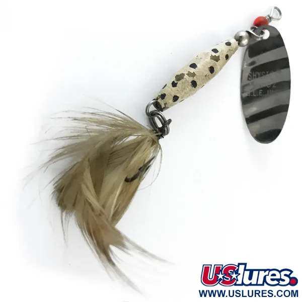 Vintage   Glen Evans Shyster, 1/4oz White / Silver spinning lure #5559