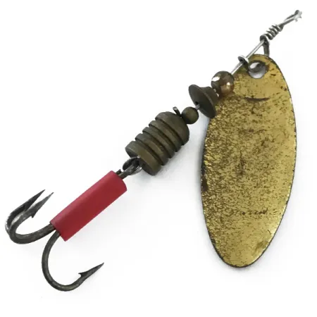 Vintage Luhr Jensen Tiger Tail 4, 3/16oz Brass spinning lure #5560