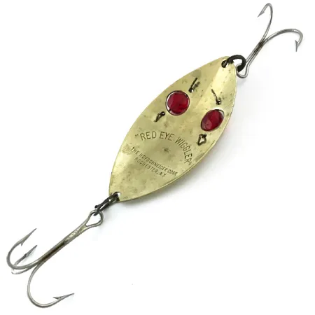 Vintage Hofschneider Red Eye Wiggler, 1oz Gold / Red fishing spoon #5565