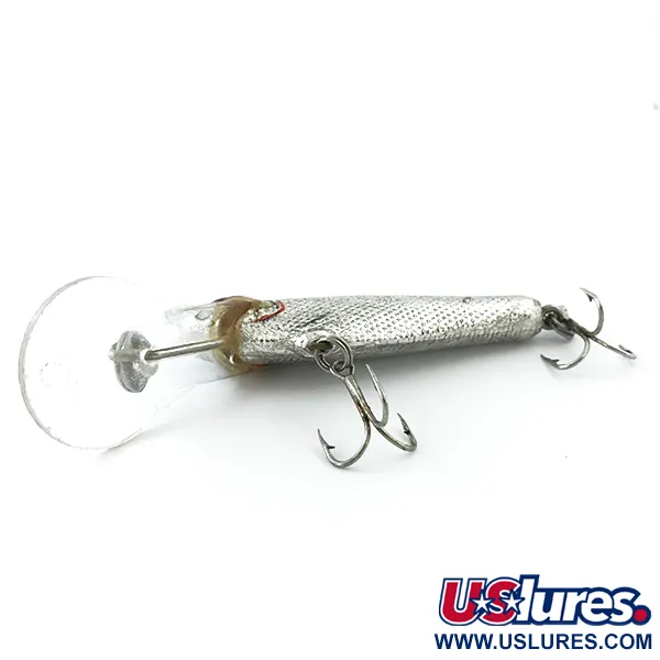 Vintage Other Bagley Small Fry Shad, 1/3oz Silver fishing lure #5569