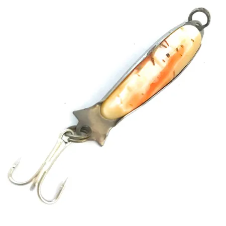 Vintage Salm The Killer Red Abalone Pearl Minnow, 1/8oz Silver / Pearl fishing spoon #5591