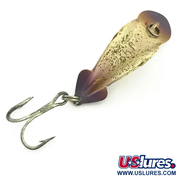 Vintage   Buck Perry Spoonplug, 3/16oz White / Lilac (Purple) / Glitter fishing spoon #5592