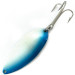 Vintage  Seneca Little Cleo (Hula Girl), 3/4oz White Pearl / Nickel / Light Blue fishing spoon #5611