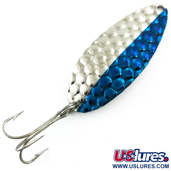 Vintage Acme Little Cleo, 2/5oz Nickel / Blue fishing spoon #5612