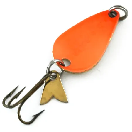 Vintage Acme K.O. Wobbler UV, 1/8oz Gold / Orange fishing spoon #5614