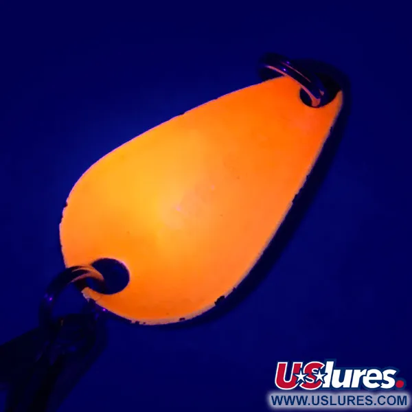 Vintage  Acme K.O. Wobbler UV, 1/8oz Gold / Orange fishing spoon #5614