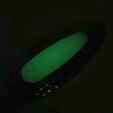 Vintage Blue Fox Pixee (Glow In Dark), 3/4oz Hammered Nickel / White Glow in Dark fishing spoon #5615