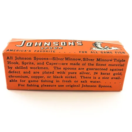 Vintage Weedless Johnson Silver Minnow 1960s, 1/3oz Gold  fishing spoon #5632