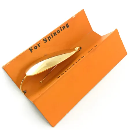 Vintage Weedless Johnson Silver Minnow 1960s, 1/3oz Gold  fishing spoon #5632