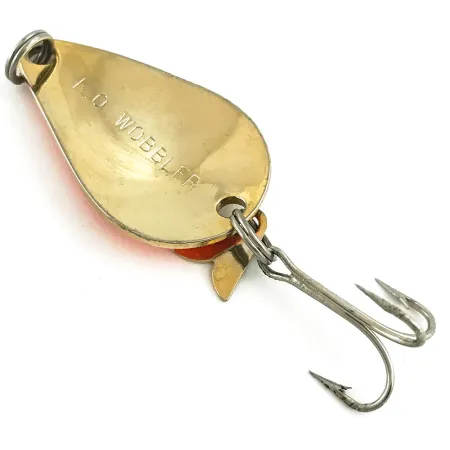 Vintage Acme K.O. Wobbler, 1/4oz Orange / Gold fishing spoon #5638