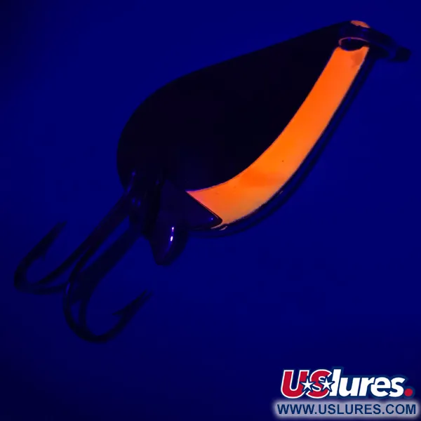 Vintage Acme K.O. Wobbler, 1/4oz Orange / Gold fishing spoon #5638