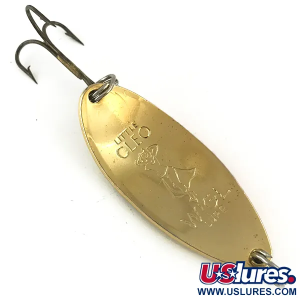 Vintage Seneca Little Cleo (Hula Girl), 2/3oz Orange / Gold fishing spoon #5650