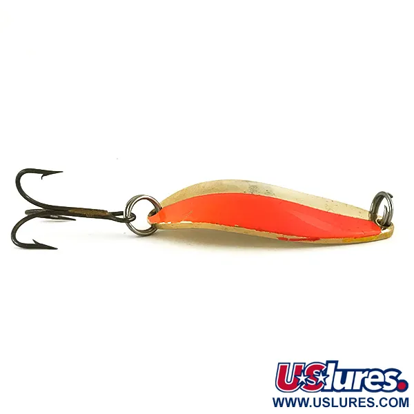 Vintage Seneca Little Cleo (Hula Girl), 2/3oz Orange / Gold fishing spoon #5650