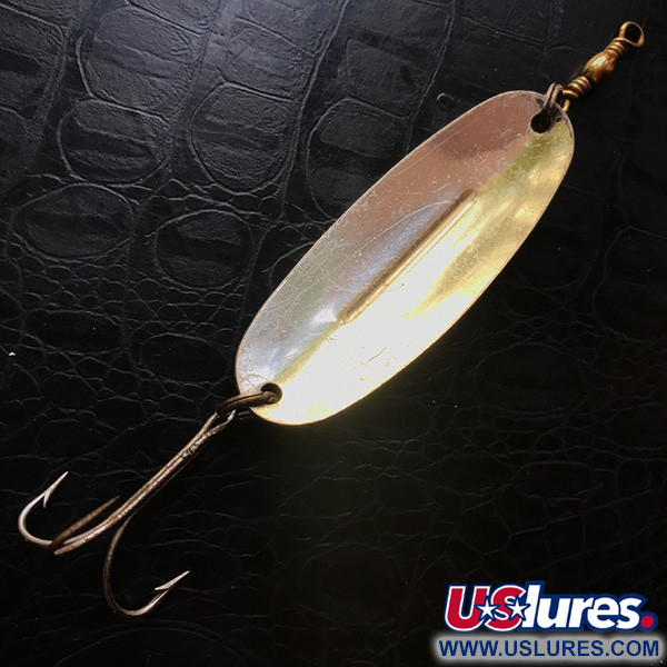 Vintage   Williams Wabler W50, 1/2oz Silver / Gold fishing spoon #5653