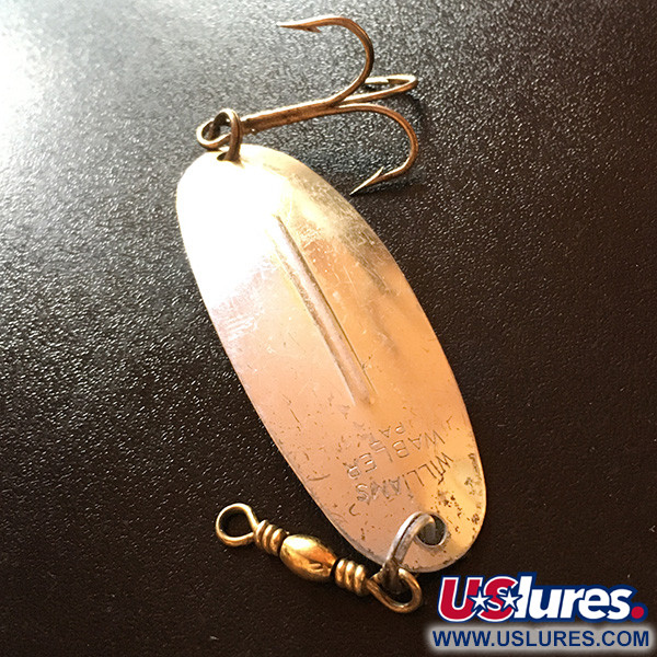 Vintage   Williams Wabler W50, 1/2oz Silver / Gold fishing spoon #5653