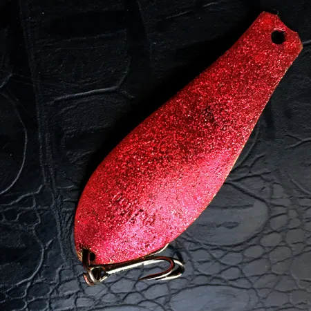 Vintage Prescott Spinner Little Doctor 255, 1/4oz Red Glitter / Golden Glitter fishing spoon #5655