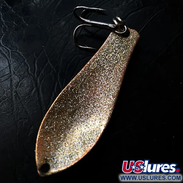 Vintage Prescott Spinner Little Doctor 255, 1/4oz Red Glitter / Golden Glitter fishing spoon #5655