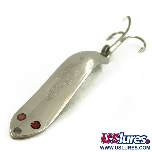 Vintage   Thomas EEL, 1/3oz Nickel / Red fishing spoon #5657
