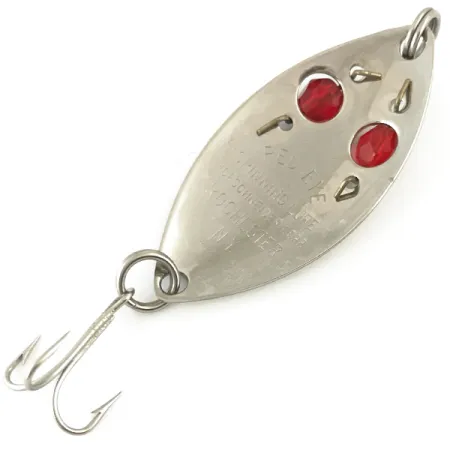 Vintage Hofschneider Red Eye, 1/4oz Nickel / Blue / Red fishing spoon #5658
