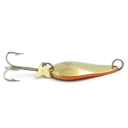 Vintage Acme K.O. Wobbler, 3/4oz Gold / Orange fishing spoon #5660