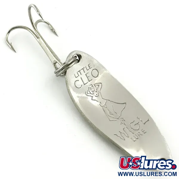 Vintage Seneca Little Cleo (Hula Girl), 1/3oz Nickel fishing spoon #5662