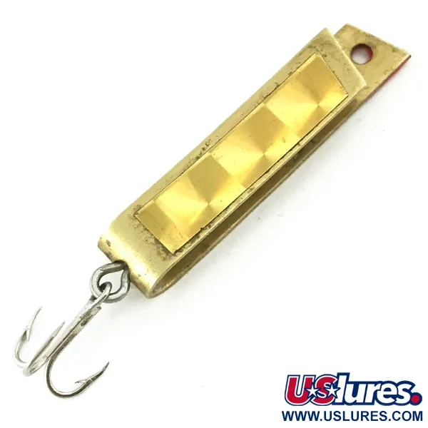 Vintage   South Bend  Super-Duper 502, 3/32oz Gold / Red fishing spoon #5663