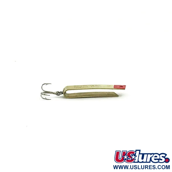 Vintage   South Bend  Super-Duper 502, 3/32oz Gold / Red fishing spoon #5663