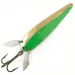 Vintage   Marathon (with sonic blades), 3/5oz Gold / Green UV Glow in UV light, Fluorescent fishing spoon #5668
