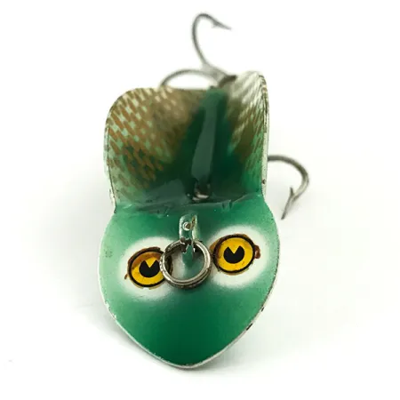 Vintage Buck Perry Spoonplug, 1/4oz Green / White / Gold / Red fishing spoon #5670