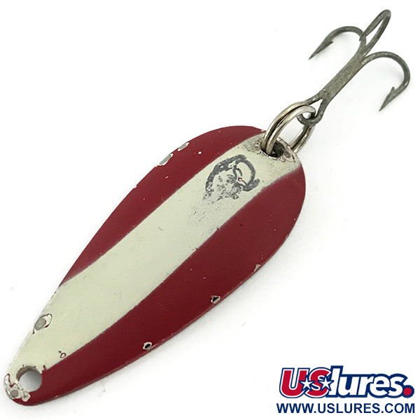 Vintage  Eppinger Dardevle Spinnie, 1/3oz Red / White / Nickel fishing spoon #5671