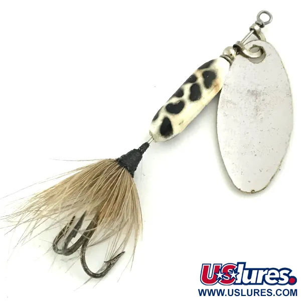 Vintage  Yakima Bait Worden’s Original Rooster Tail 2, 1/8oz Silver spinning lure #5672