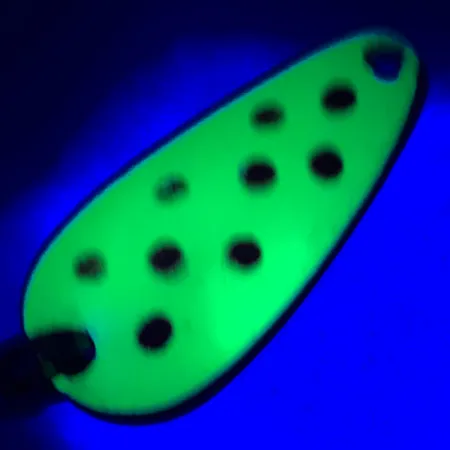 Vintage Nebco Tor-P-Do 1 UV, 1/3oz Yellow / Red / Nickel fishing spoon #5676