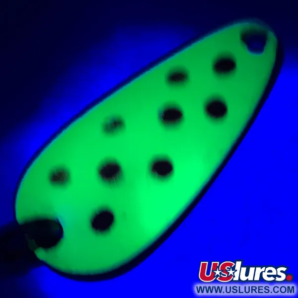 Vintage Nebco Tor-P-Do 1 UV, 1/3oz Yellow / Red / Nickel fishing spoon #5676