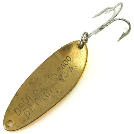 Vintage Eppinger Dardevle Devle Dog 7600, 1/3oz Five of Diamonds fishing spoon #5678