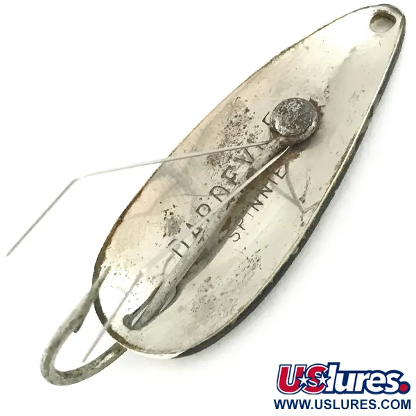 Vintage  Eppinger Weedless Dardevle Spinnie, 1/3oz Black / White / Nickel fishing spoon #5679