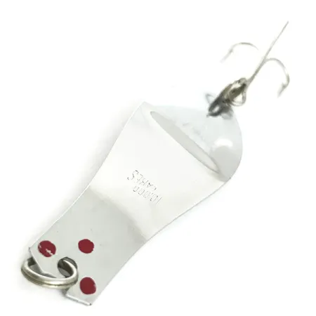 Vintage Prescott Spinner Thin Doctor 165, 1/8oz Nickel / Red fishing spoon #5682